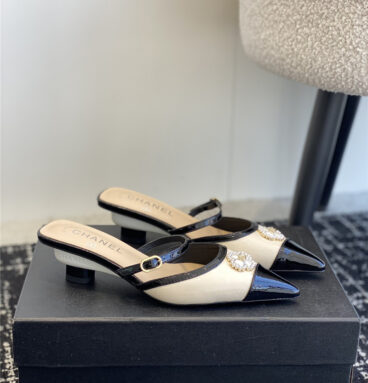 chanel new pointed toe mary jane shoes