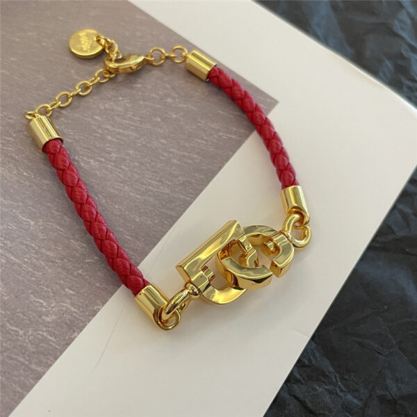 dior CD red rope leather bracelet