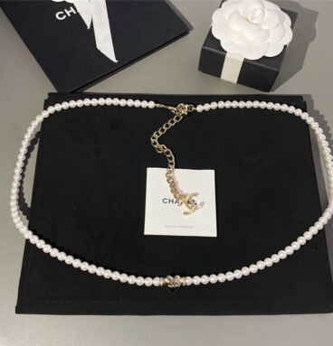chanel pearl heart series waist chain