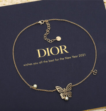 dior early spring butterfly series necklace