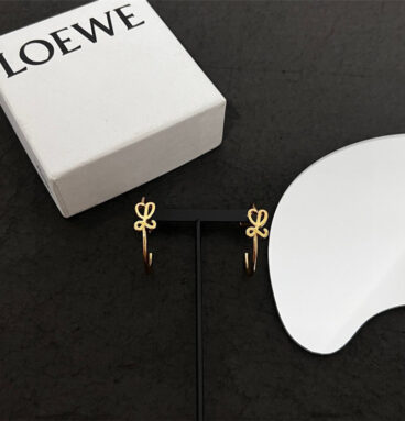 loewe carved diamond buckle earrings