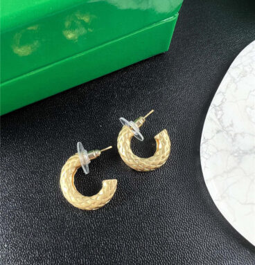 Bottega Veneta braided pattern vintage earrings