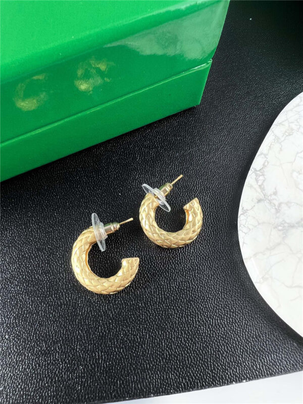 Bottega Veneta braided pattern vintage earrings