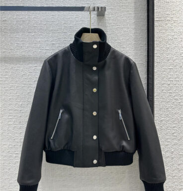 Hermès lambskin biker jacket