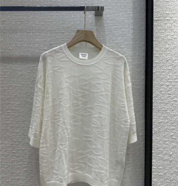 Hermès drop-shoulder short-sleeve knit top
