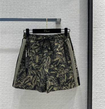 dior Rui butterfly flower element fabric classic shorts