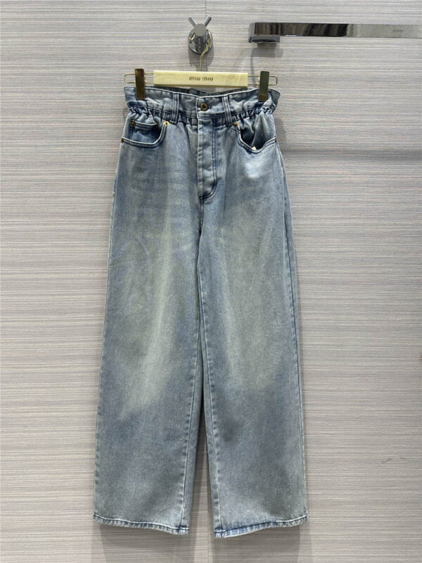 miumiu vintage denim series denim trousers