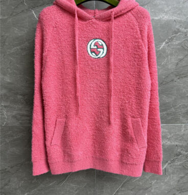 gucci pink hooded sweater