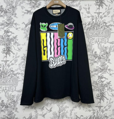 gucci early spring new round neck sweatshirt