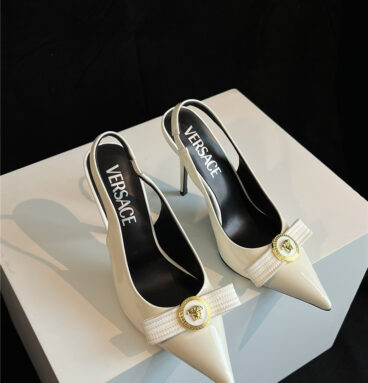 versace crystal high heels