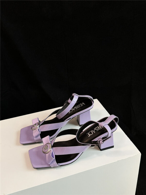 versace catwalk style thick heel sandals