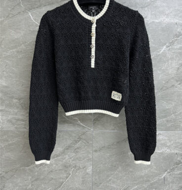 chanel hollow short sweater