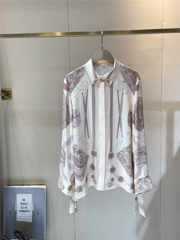 Hermès early spring silk shirt