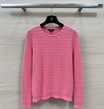 chanel hollow embossed braided top