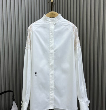 dior small stand collar heavy industry palace shirt