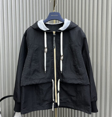 louis vuitton LV pleated hooded jacket