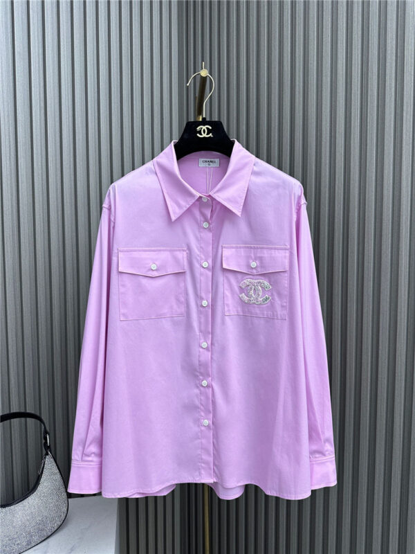 chanel sequined pocket shirt