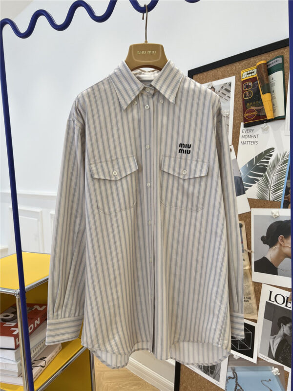 miumiu new oversize striped shirt