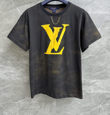louis vuitton LV tie dye printed logo T-shirt