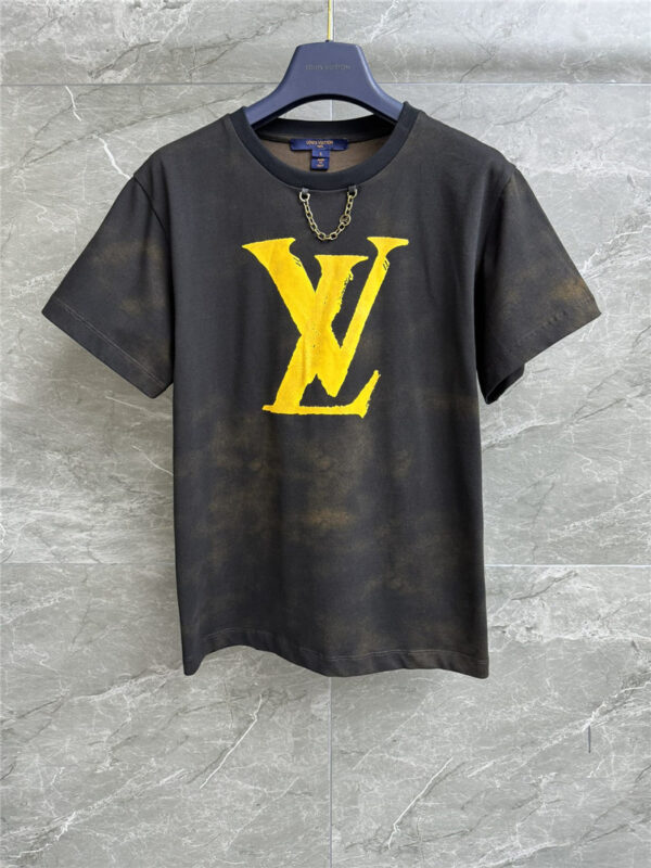 louis vuitton LV tie dye printed logo T-shirt