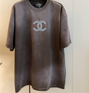 chanel brown vintage cc short sleeves
