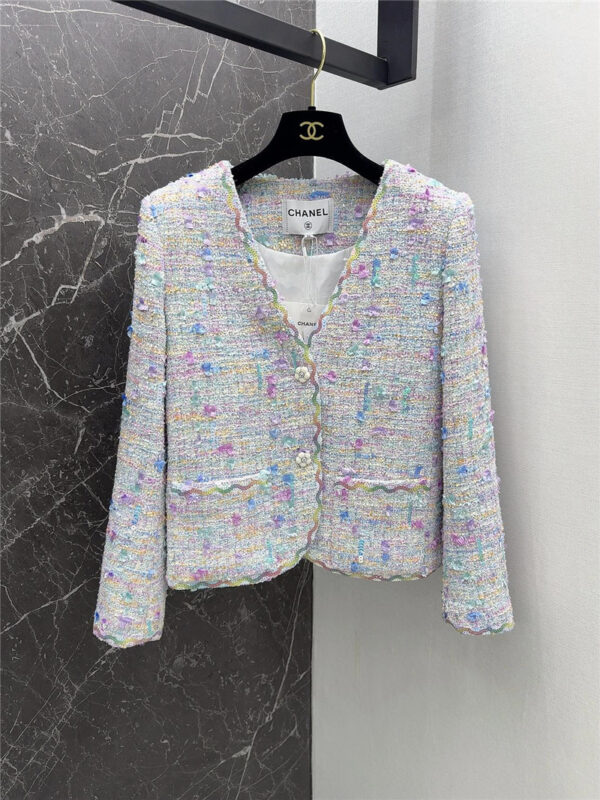 chanel colorful tweed jacket