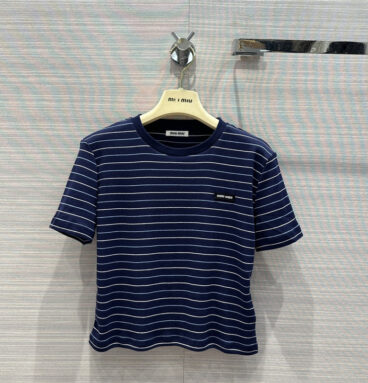 miumiu striped short-sleeved T-shirt