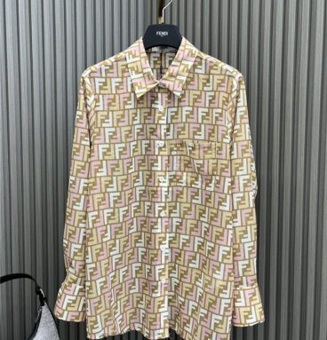 fendi see-through printed shirt