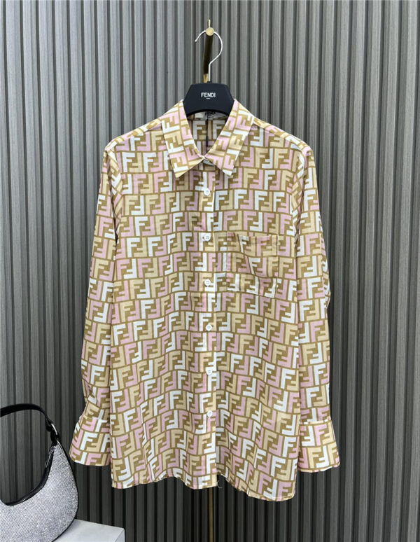 fendi see-through printed shirt