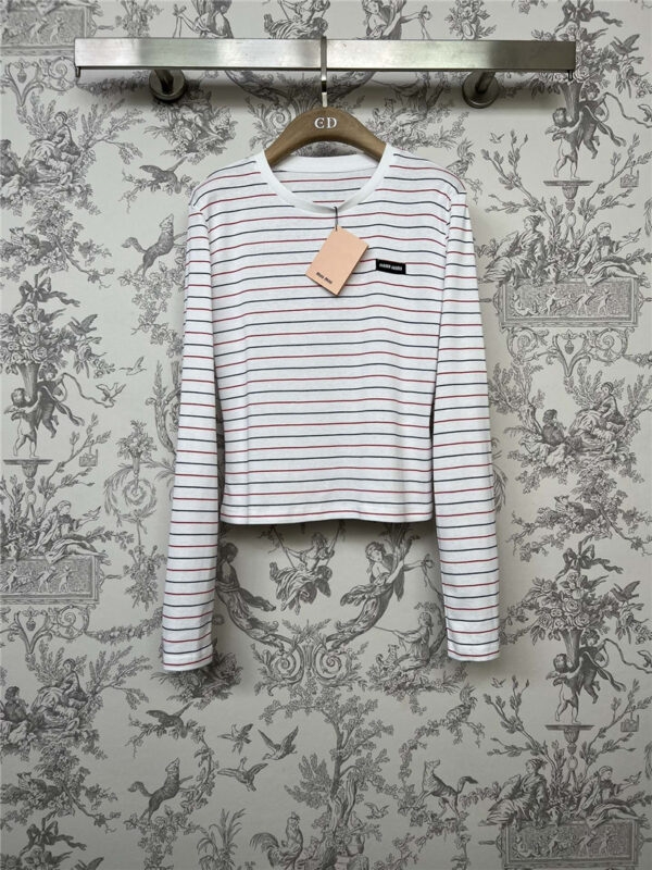miumiu new striped knitted long sleeves
