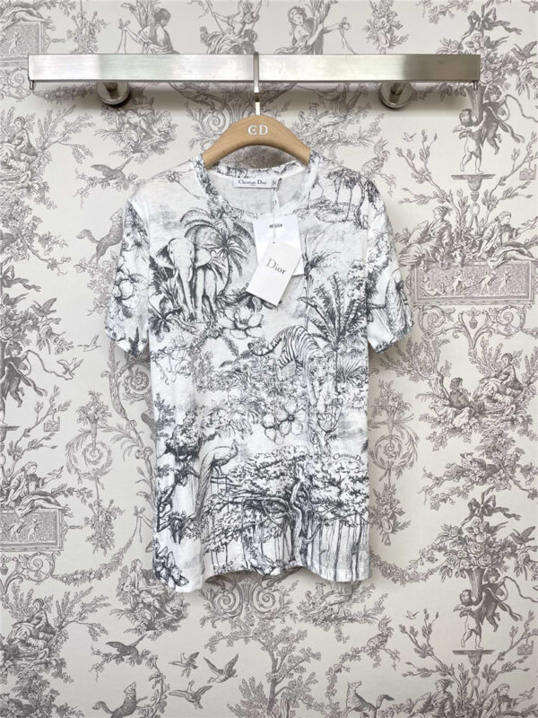 Dior new animal Rui series T-shirt