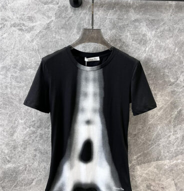 dior Eiffel Tower printed round neck short-sleeved T-shirt