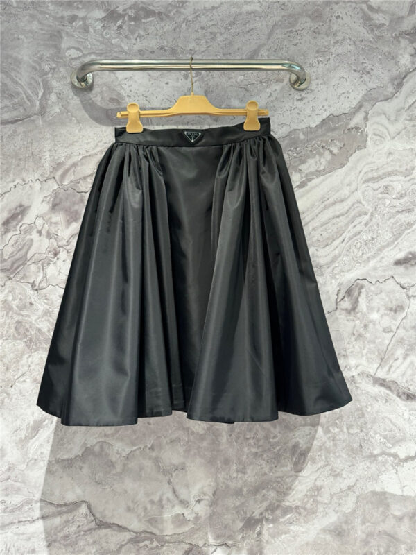 prada high waist fluffy umbrella skirt