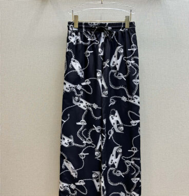 Burberry printed pattern wide-leg pants