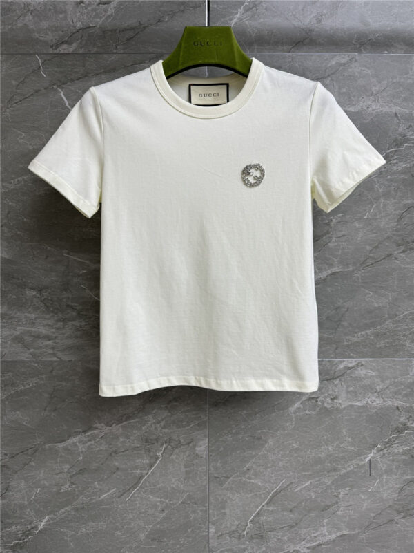 gucci beaded logo T-shirt
