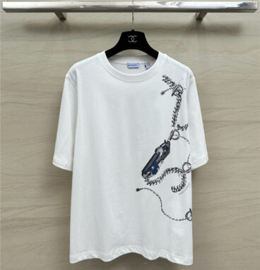 Burberry chain graffiti print cotton T-shirt