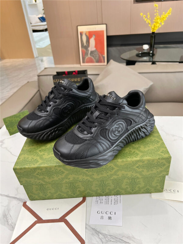 gucci interlocking double G leather patch sneakers