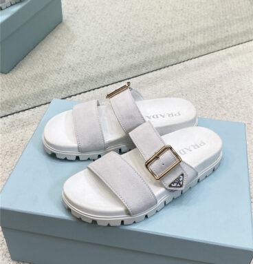 prada thick-soled bread slippers