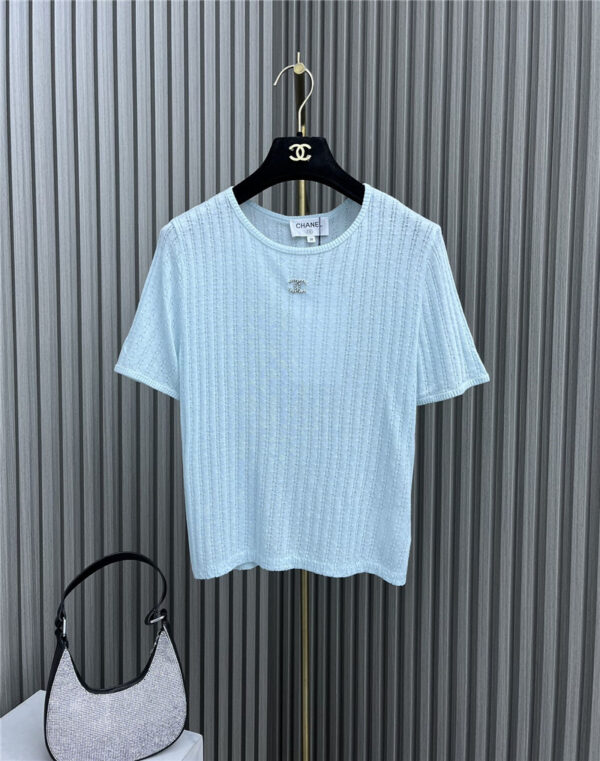 chanel knitted round neck short sleeves