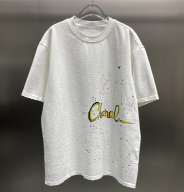 chanel hand-painted graphic T-shirt