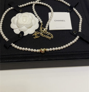 chanel pearl love series necklace