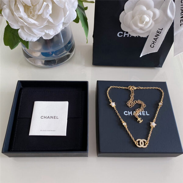 chanel star double c pearl necklace