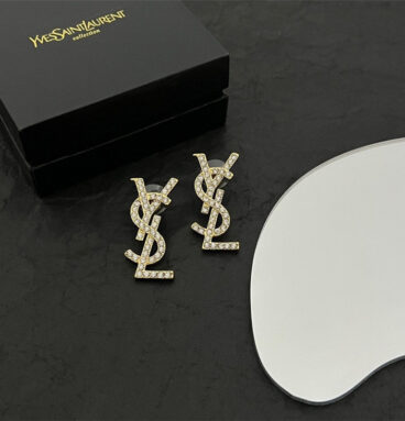 YSL letter earrings