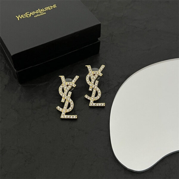 YSL letter earrings