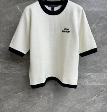 louis vuitton LV color block knitted short sleeves