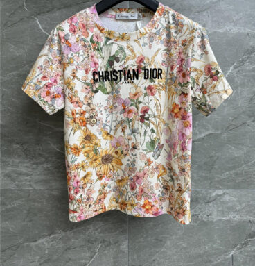 louis vuitton LV floral print T-shirt