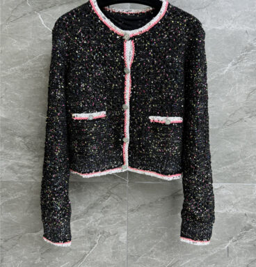 chanel colorful sequin cardigan