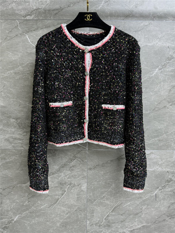 chanel colorful sequin cardigan