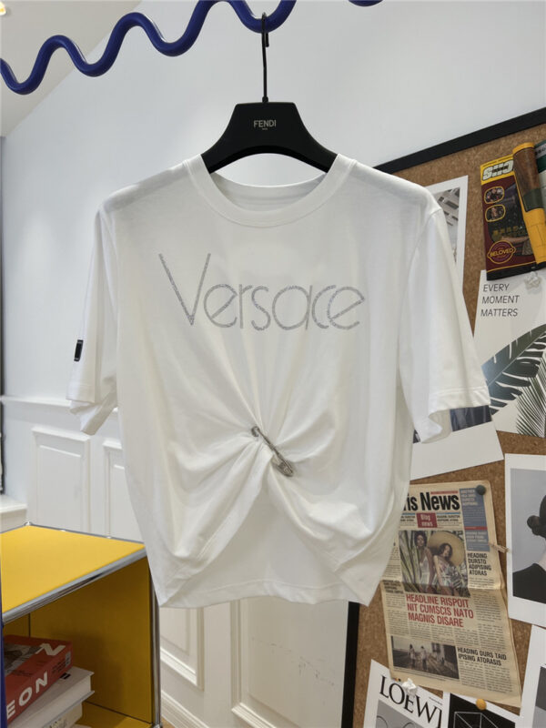 versace new crystal 1978Re-EditionLogo T-shirt