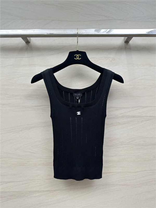 CHANEL candy color knit vest small top